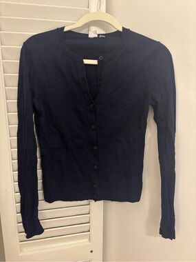 GAP Classic Navy Button-Up Cardigan